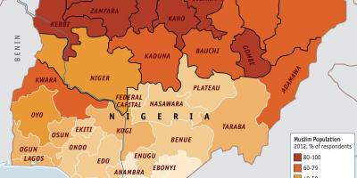 Карта Нігерії релігії