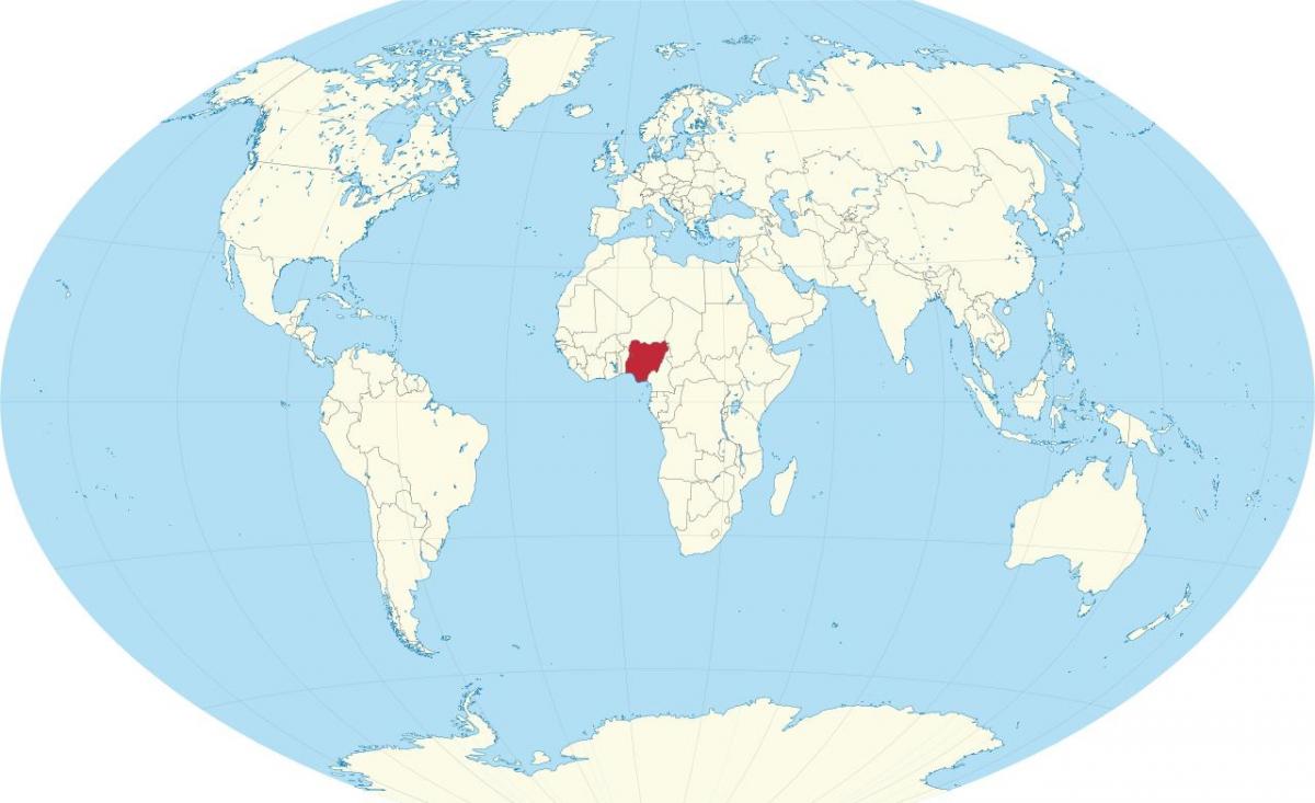 карта світу, показує Нігерії