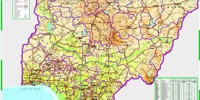 Карта Нігерії дорозі відстань