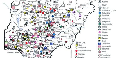 Мінеральна карті Нігерії