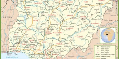 Повна карта Нігерії