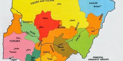 Карта нігерійських племен