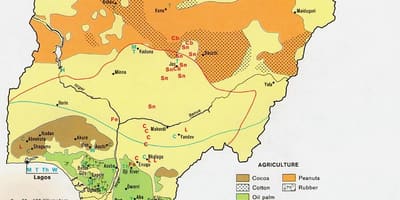 Карта сільського господарства Нігерії