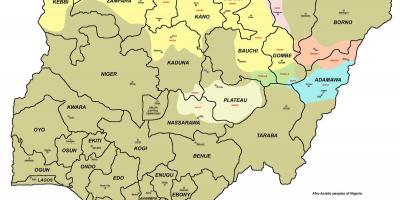 Карта Нігерії з державами 36